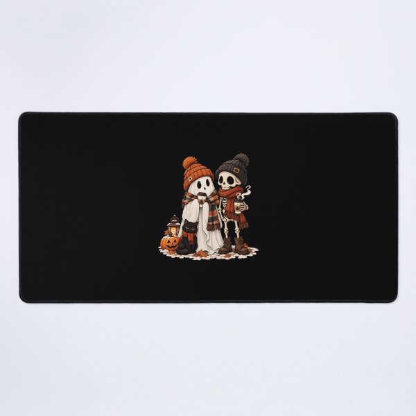 Item preview, Cute Ghost Skeleton Couple Cozy Autumn Coffee Art designed and sold by Dmo3HarkoArt.
