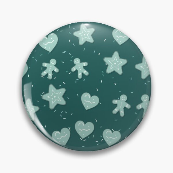 Item preview, Gingerbread Repeat Pattern - Coastal Sea Glass Iced Biscuit designed and sold by cute-animals99.