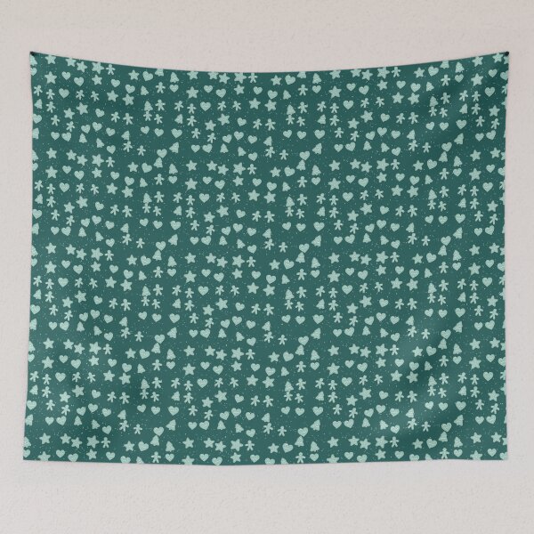 Item preview, Gingerbread Repeat Pattern - Coastal Sea Glass Iced Biscuit designed and sold by cute-animals99.