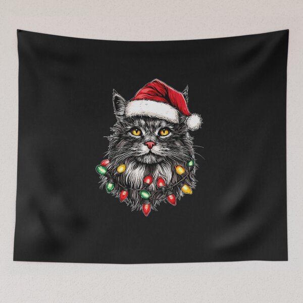 Item preview, Maine Coon Cat Christmas Hat Xmas designed and sold by FrankIsabel.