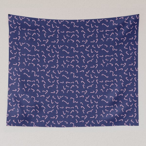 Item preview, Candy Canes Seamless Pattern - Hydrangea Blue Peppermint Stick In A Fresh Palette designed and sold by cute-animals99.