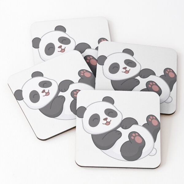 Item preview, Happy Panda Lying on Its Back with Paws Up Cartoon designed and sold by zan-mf.