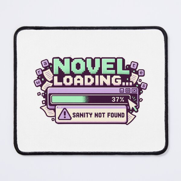 Item preview, Retro Pixel Writer Design - Novel Loading Sanity Not Found designed and sold by TeeVex.