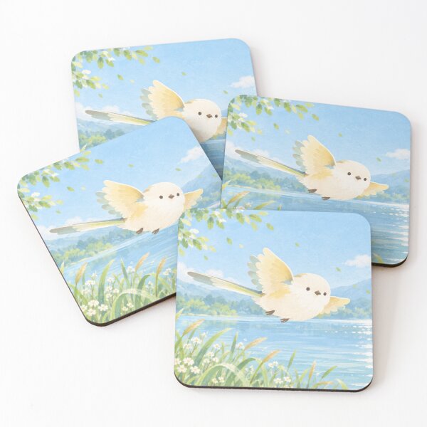 Item preview, Shima Enaga Flying Above a Sunlit Mountain Lake designed and sold by AshiraCreations.