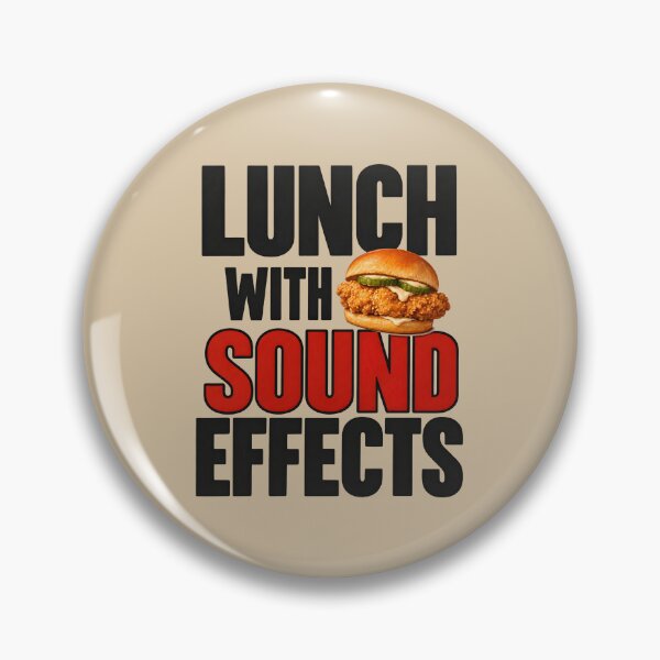 Item preview, Lunch with Sound Effects — Funny Crispy Chicken Sandwich Design designed and sold by VioVibe.