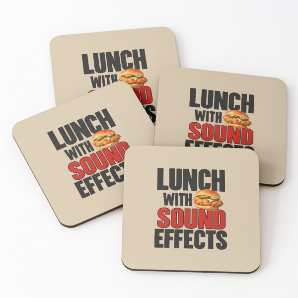 Item preview, Lunch with Sound Effects — Funny Crispy Chicken Sandwich Design designed and sold by VioVibe.