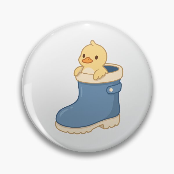 Item preview, Cute Yellow Duckling Sitting Inside Blue Rain Boot Cartoon designed and sold by zan-mf.