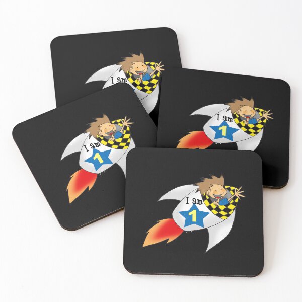 Item preview, First Birthday Space Boy Rocket Blasting Off I Am 1 designed and sold by CuteCartoon.