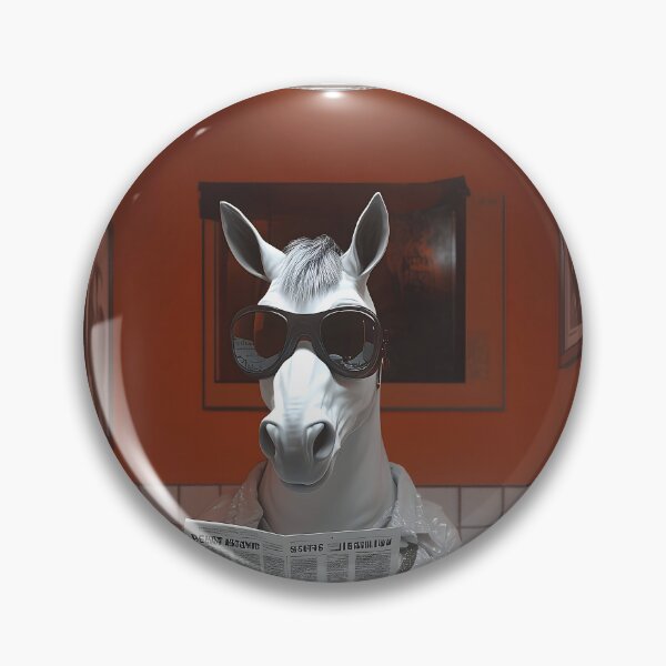 Item preview, Horse Newspaper Restroom Humor Sunglasses White Suit Comedy designed and sold by mildaclairmo.