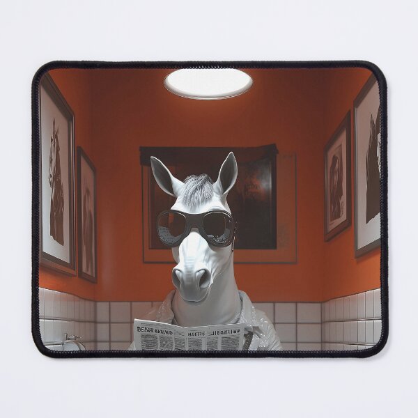 Item preview, Horse Newspaper Restroom Humor Sunglasses White Suit Comedy designed and sold by mildaclairmo.