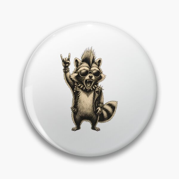 Item preview, Punk Raccoon-Mohawk-Rock-On Men Women designed and sold by numenee.