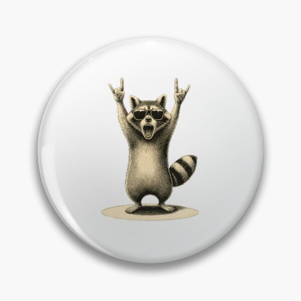 Item preview, Funny Raccon Rockstar-Raccoon Vintage Sunglasses Shouting designed and sold by numenee.