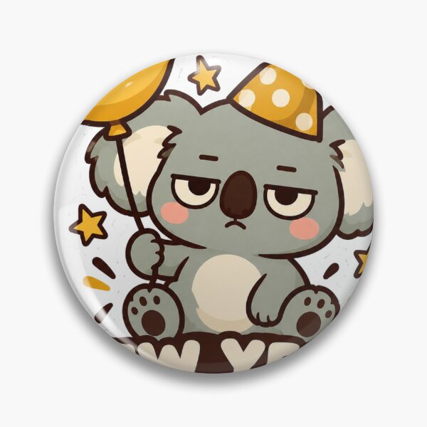 Item preview, New Year Same Me Sleepy Koala 2027 Balloon Funny Sticker designed and sold by SaeedArtStudio.