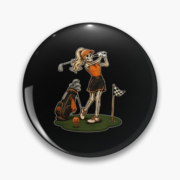 Item preview, Skeleton Lady Golfer Halloween Sports Art designed and sold by Dmo3HarkoArt.
