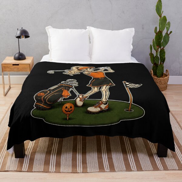 Item preview, Skeleton Lady Golfer Halloween Sports Art designed and sold by Dmo3HarkoArt.
