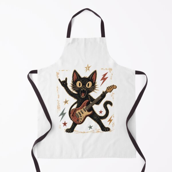 Item preview, Rocking Cat-Screaming-Guitar Vintage Grunge Funny Cat Men Women designed and sold by numenee.
