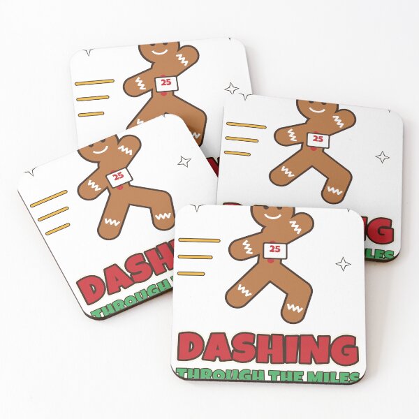 Item preview, Dashing Through The Miles Fueled By Gingerbread Funny Runner Christmas designed and sold by Bornprints.