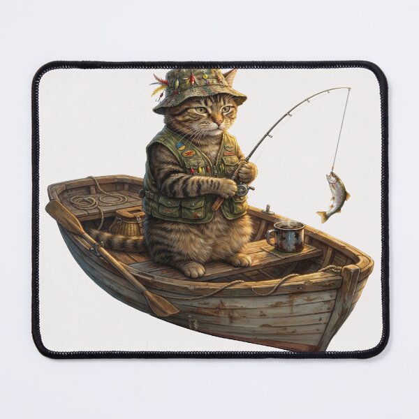 Item preview, Cat Fishing at Sunrise designed and sold by Glamalt.