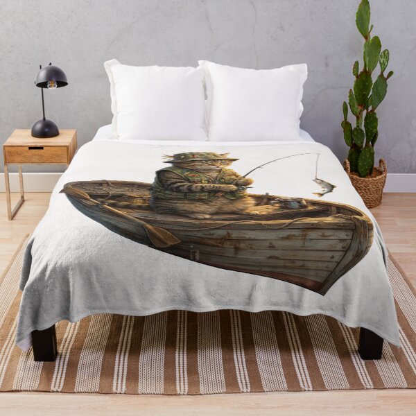 Item preview, Cat Fishing at Sunrise designed and sold by Glamalt.