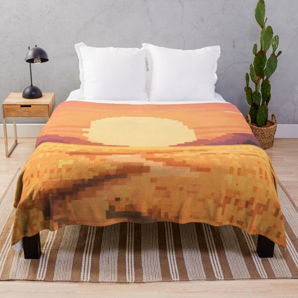 Item preview, Golden Wheat Field Sunset - Cozy Pixel Art Landscape Poster designed and sold by Billy Morfo™.