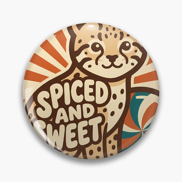 Item preview, Retro Ocelot Peppermint Christmas Bakery Badge designed and sold by pumsquare.