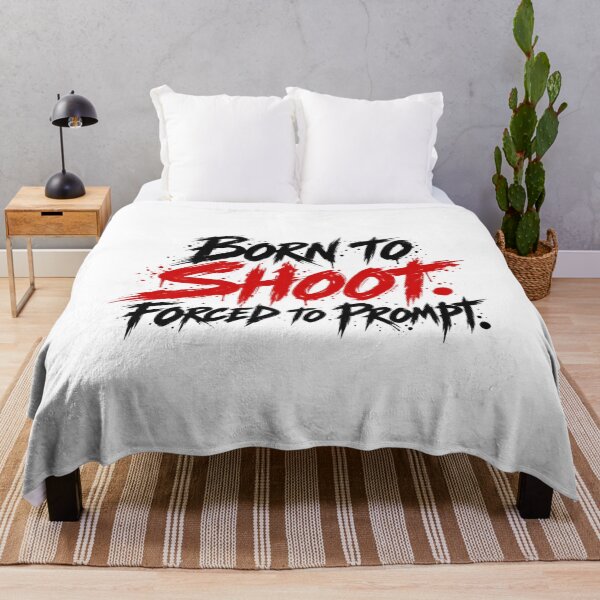 Item preview, Born to Shoot Forced to Prompt Grunge Typography for Photographers designed and sold by ThreadQuirk.