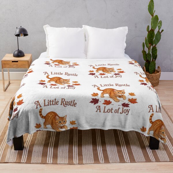Item preview, Orange Tabby Cat Playing in Autumn Leaves designed and sold by PurrBloom Studio.