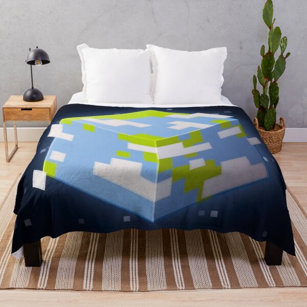 Item preview, Cubic Planet Earth in Space - Retro Voxel Universe Poster designed and sold by Billy Morfo™.