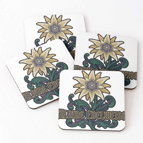 Item preview, Alpine Edelweiss - Gothic Alpine Winter Flora Emblem designed and sold by IllumeInk.