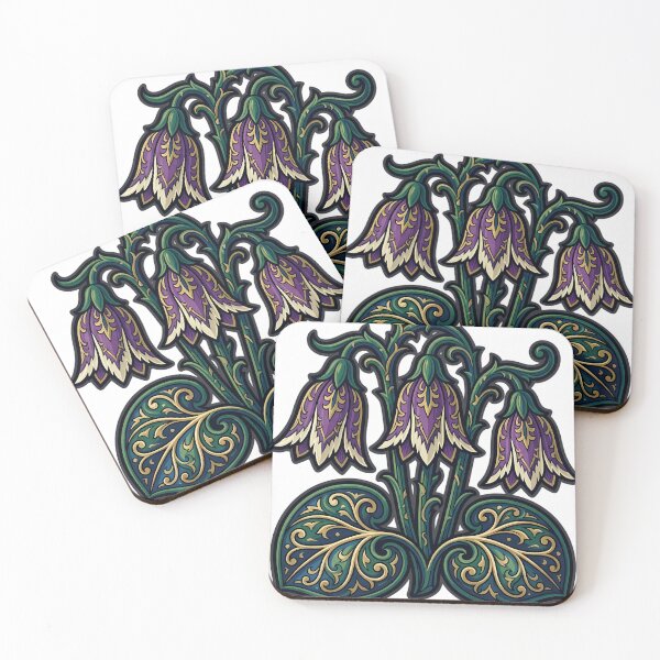 Item preview, Alpine Snowbell - Gothic Alpine Winter Flora Emblem designed and sold by IllumeInk.