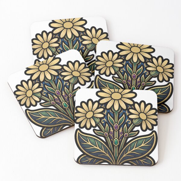 Item preview, Mountain Arnica - Gothic Alpine Winter Flora Emblem designed and sold by IllumeInk.