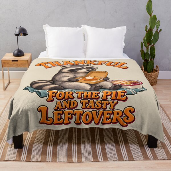 Item preview, Thankful Raccoon Thanksgiving Leftovers Pie designed and sold by MythicCotton.