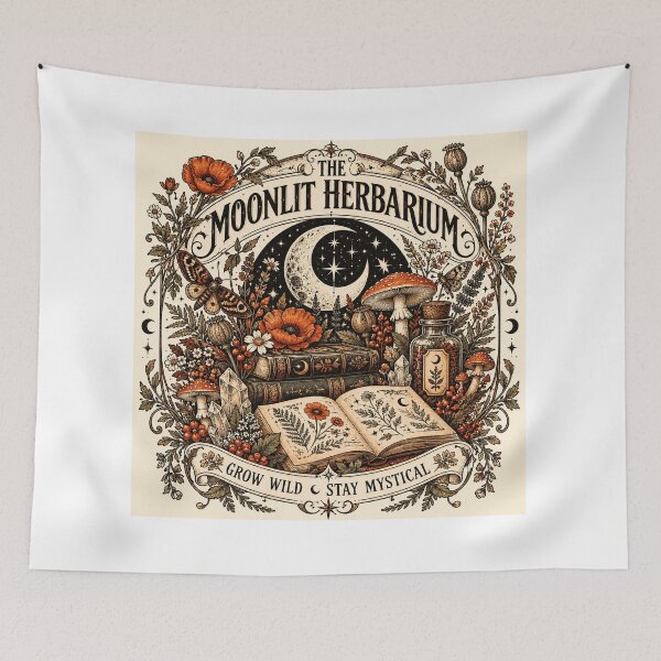Item preview, The Moonlit Herbarium – Vintage Botanical Witchy Art designed and sold by PaginaBrew.