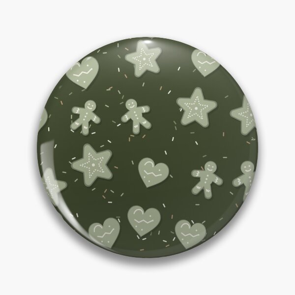 Item preview, Gingerbread Seamless Pattern - Olive Iced Biscuit In A Muted Palette designed and sold by cute-animals99.