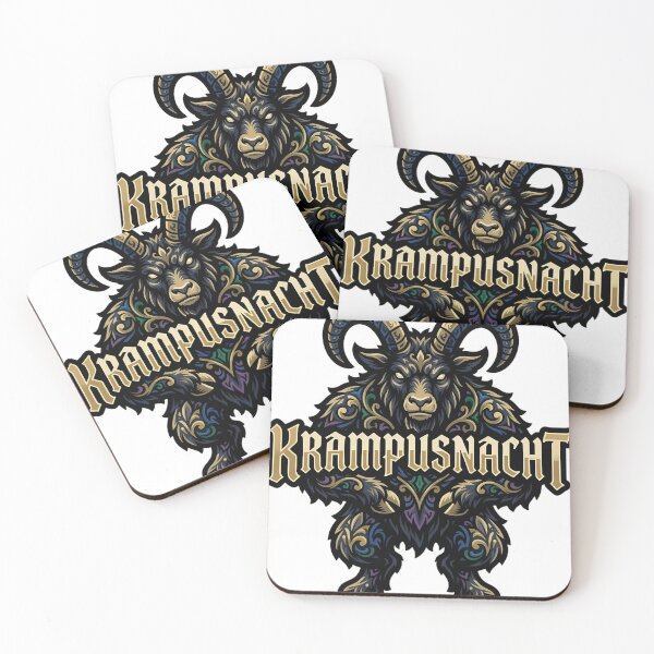 Item preview, Krampusnacht Horned Beast - Gothic Alpine Folklore Emblem designed and sold by IllumeInk.