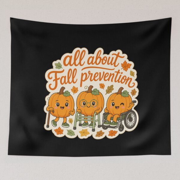 Item preview, All About Fall Prevention Nurse Healthcare Autumn Leaves designed and sold by studiopekepeke.