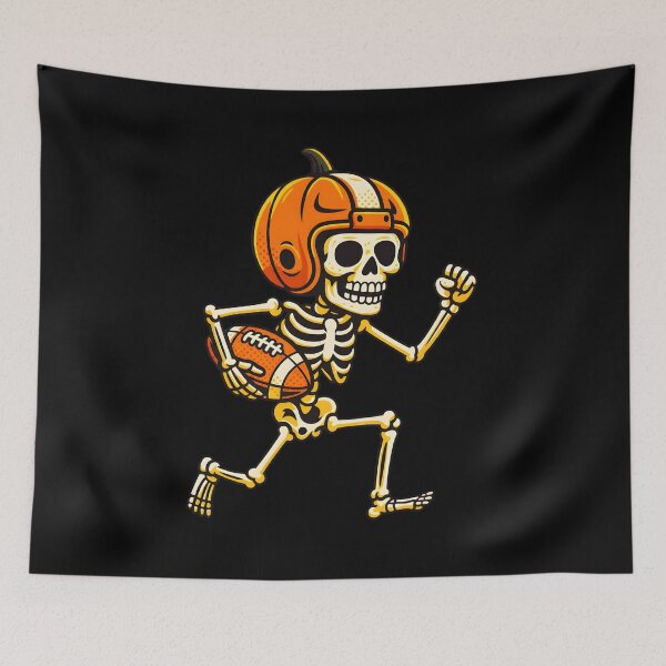 Item preview, Skeleton Pumpkin Football Player Art designed and sold by Dmo3HarkoArt.