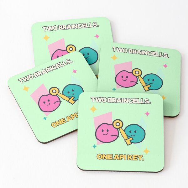 Item preview, Two Braincells One API Key - Funny AI Developer Humor designed and sold by Ink and Wink.