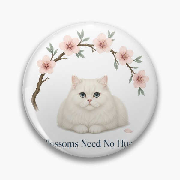 Item preview, Persian Cat Resting Beneath Spring Blossoms designed and sold by PurrBloom Studio.
