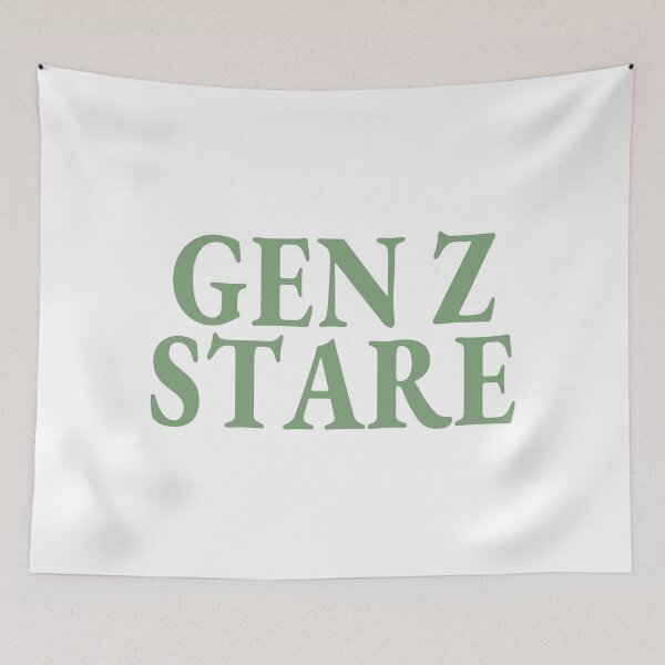 Item preview, Gen Z Stare - Deadpan Quote in Sage Green Bold Lettering designed and sold by ModdiesColors.