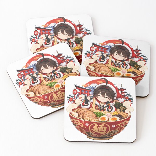 Item preview, Gaming Genshin Impact Christmas Chibi Japanese Ramen designed and sold by Drissorartisa.
