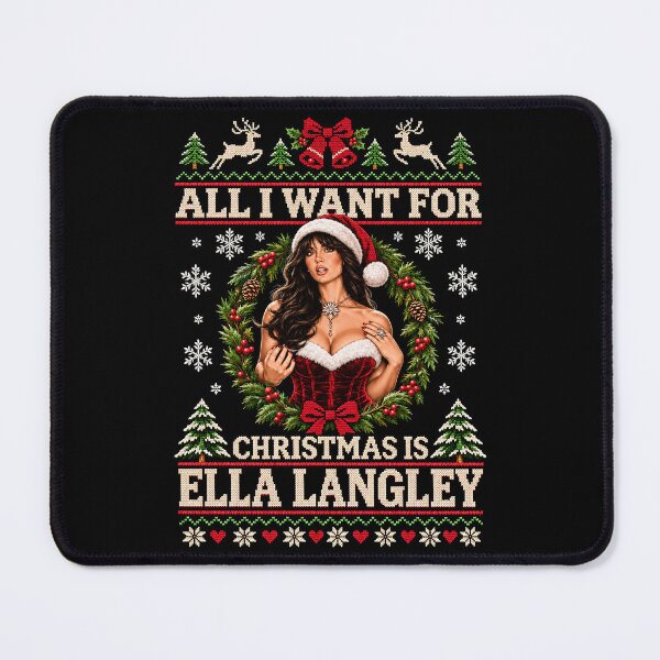 Item preview, All I Want For Christmas Is Ella -Langley Ugly Sweater Retro Country designed and sold by DarrinReilly.
