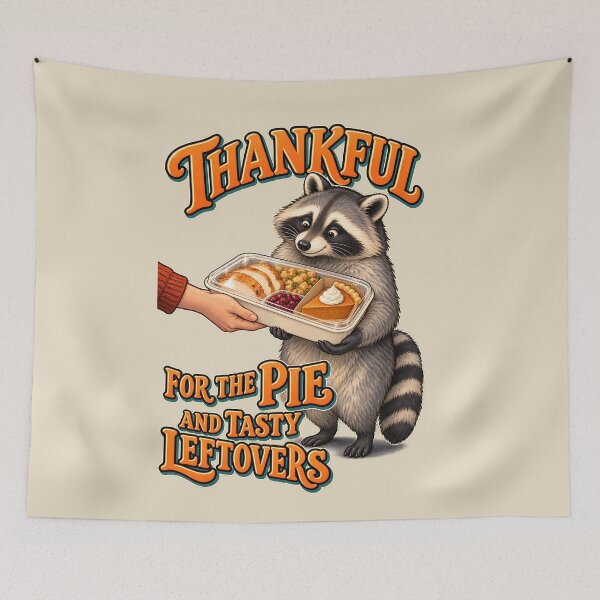 Item preview, Thanksgiving Leftovers Thankful Raccoon Meal designed and sold by MythicCotton.