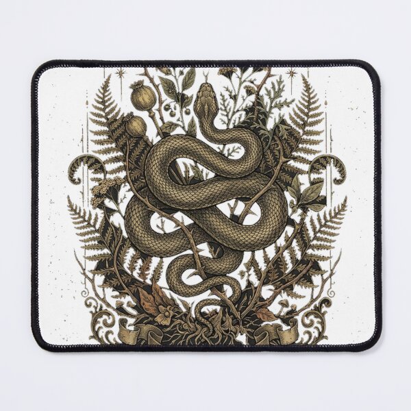 Item preview, Vintage Botanical Snake Engraving Illustration designed and sold by herocloth.