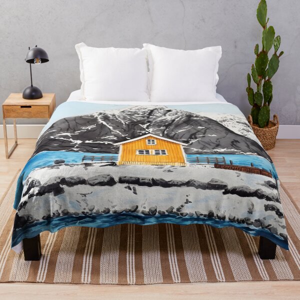 Item preview, Lofoten Islands Norway Wall Art – Scandinavian Landscape Painting designed and sold by POSTERIOCREW.