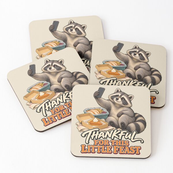 Item preview, Thanksgiving Leftovers Raccoon Selfie designed and sold by MythicCotton.