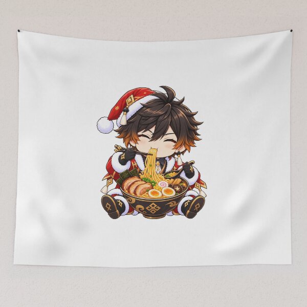 Item preview, Zhongli Genshin Impact Christmas Ramen Eating designed and sold by Drissorartisa.