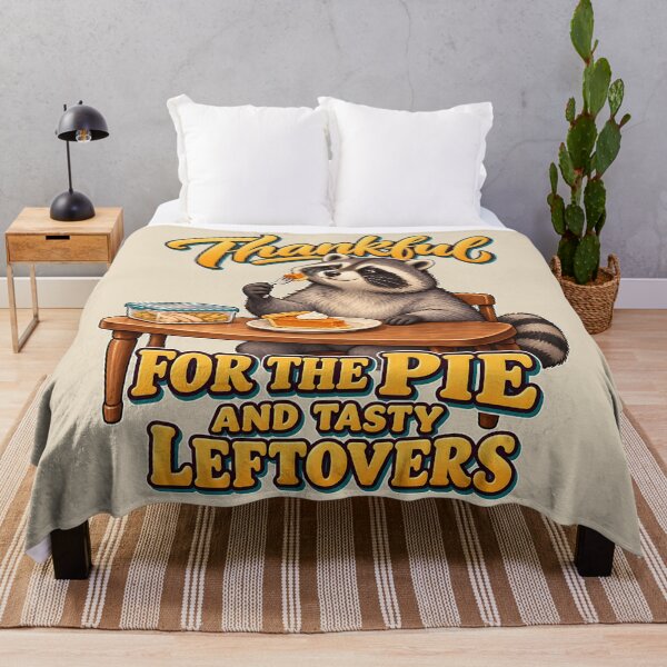 Item preview, Thanksgiving Leftovers Raccoon Eating Pie designed and sold by MythicCotton.