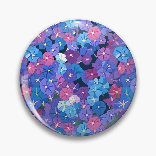 Item preview, Blue and Pink Morning Glory Floral Pattern designed and sold by Sybille-Yates.