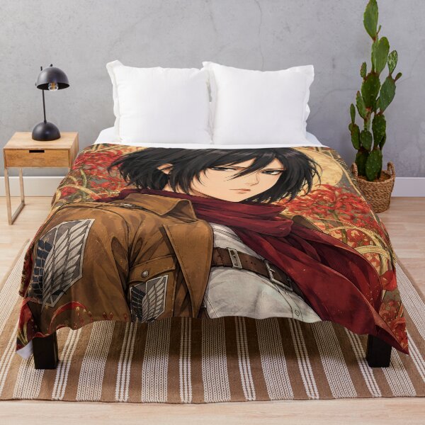 Item preview, Mikasa Ackerman Attack on Titan Spider Lily Portrait designed and sold by Drissorartisa.